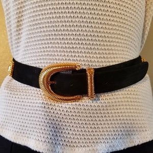 Vintage St John Black and Gold Belt - Size XS/S